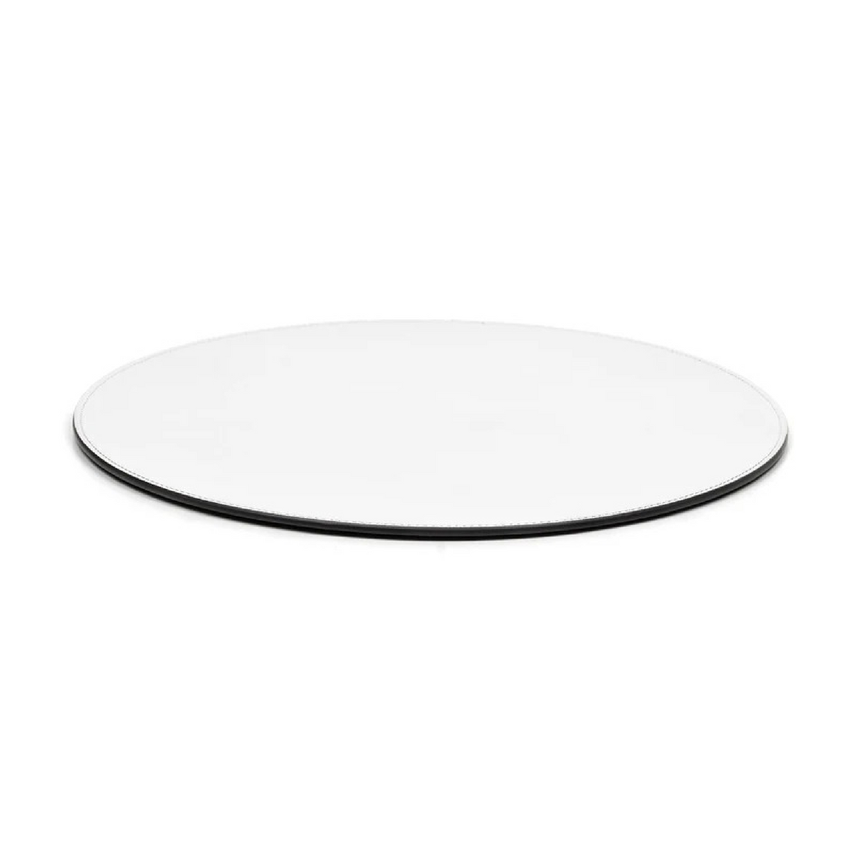   Grained Leather Round Placemat | Oroa.com