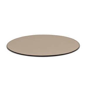   Grained Leather Round Placemat | Oroa.com