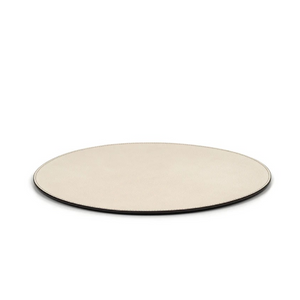   Grained Leather Round Placemat | Oroa.com
