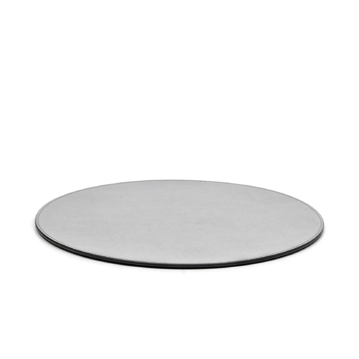   Grained Leather Round Placemat | Oroa.com