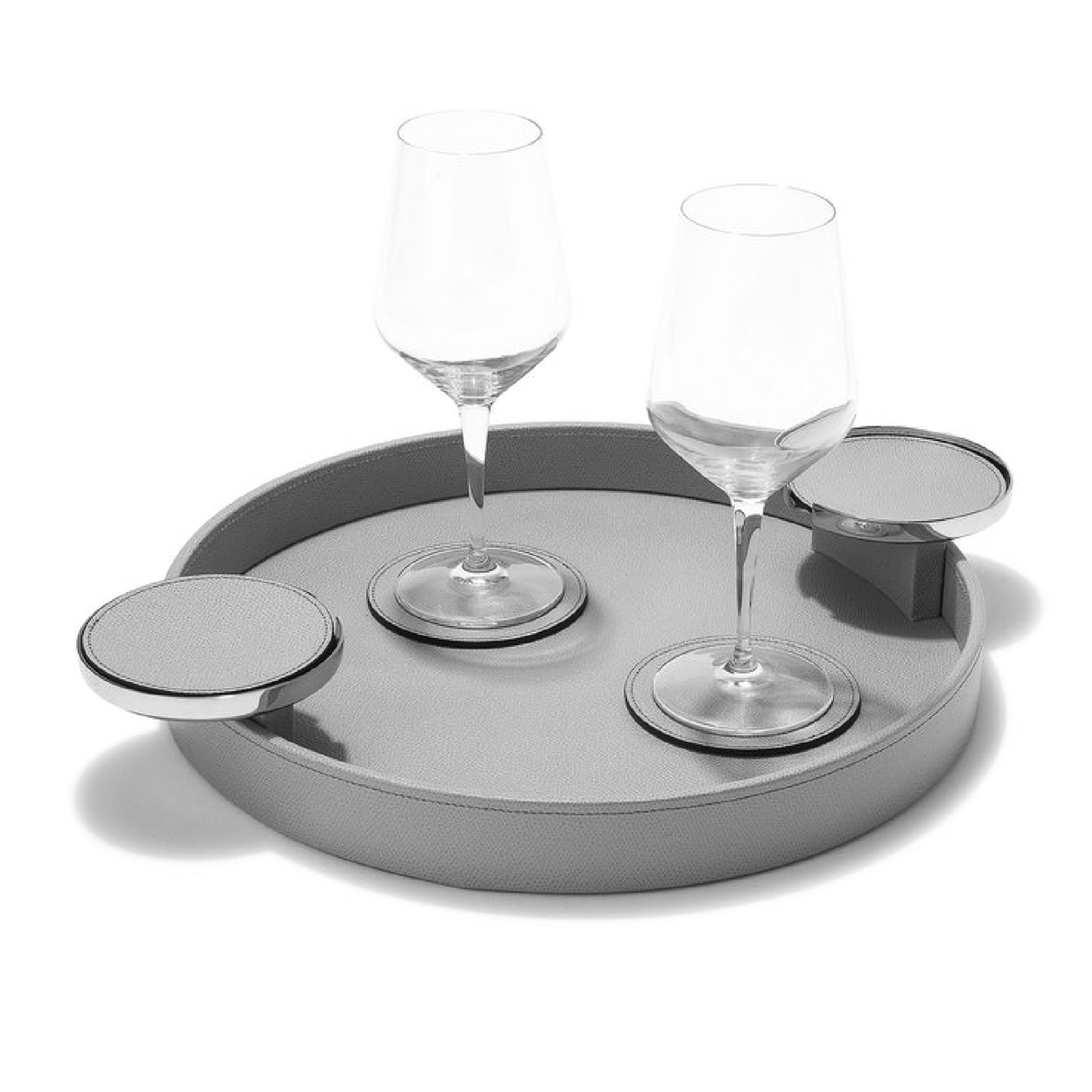   Round Tray with Coaster Holders | Oroa.com