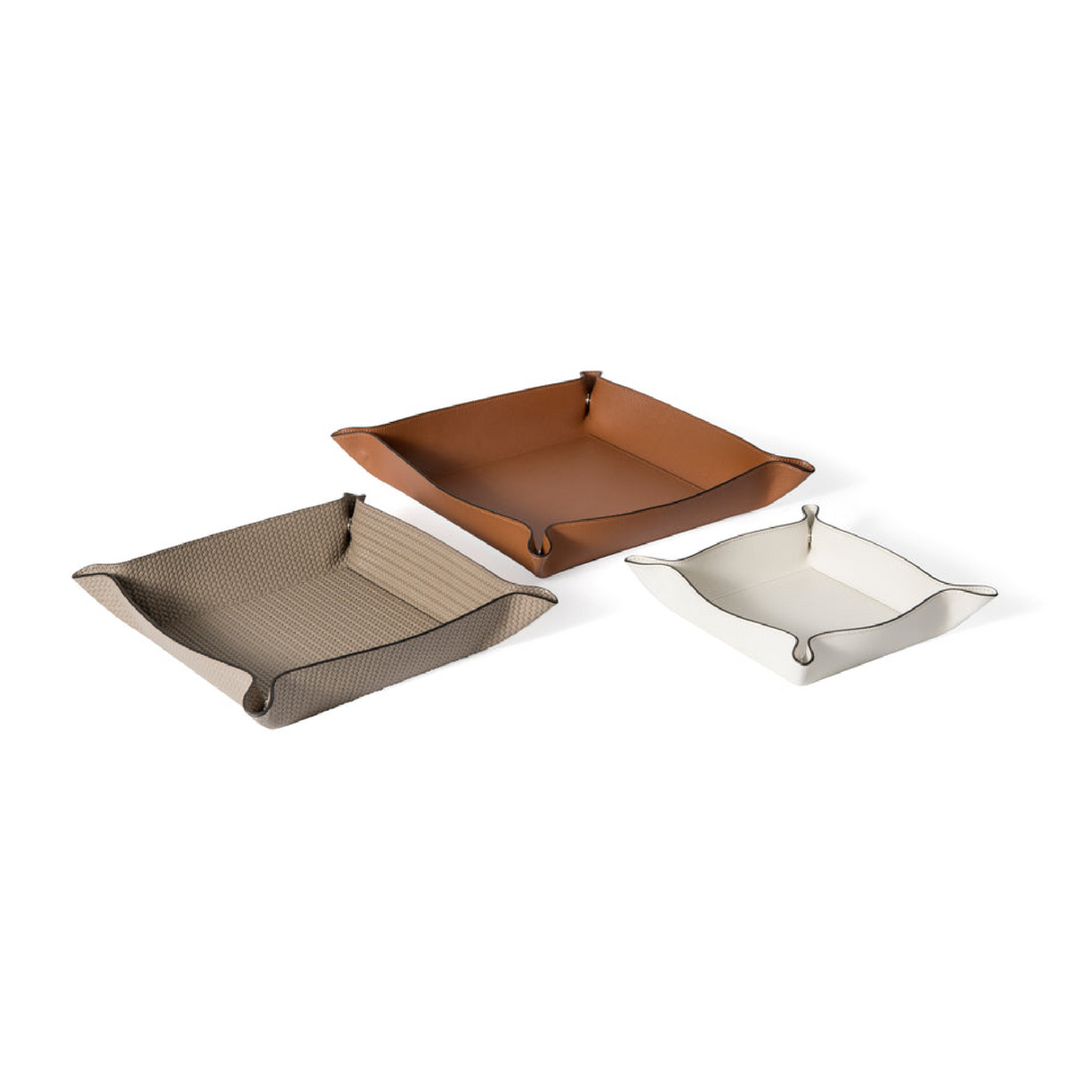   Square Leather Trinket Tray | Oroa.com