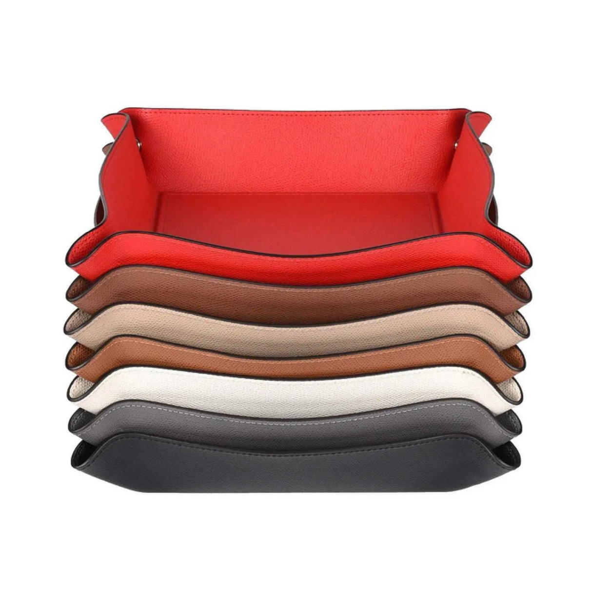   Square Leather Trinket Tray | Oroa.com