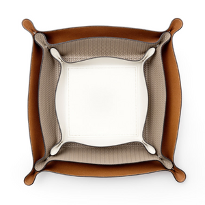   Square Leather Trinket Tray | Oroa.com