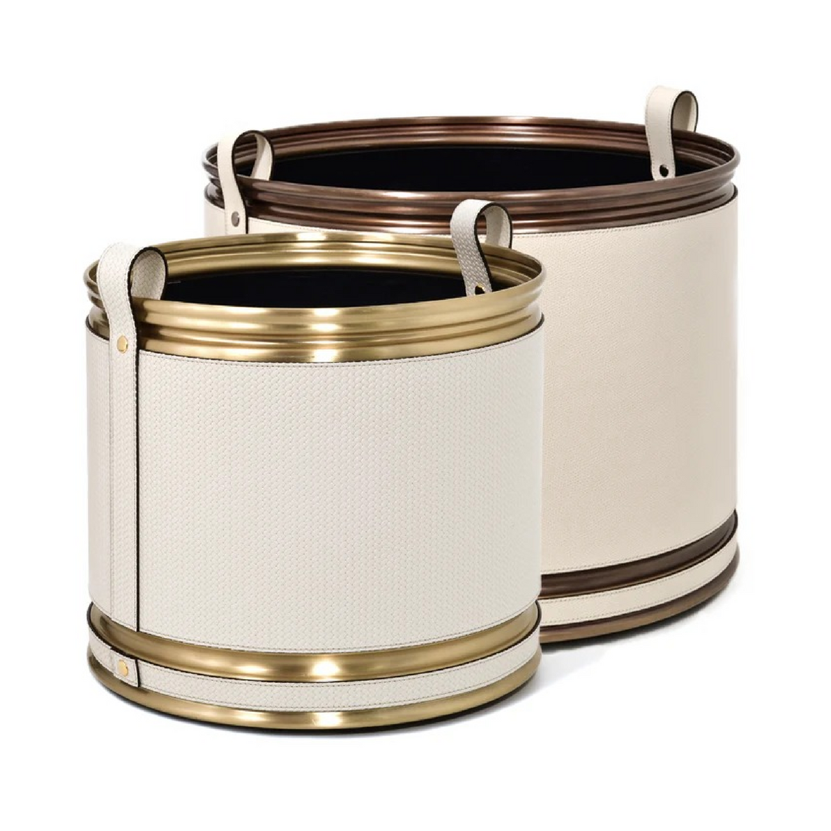   Leather Wheeled Cachepot | Oroa.com