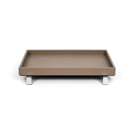   Metal Feet Leather Tray | Oroa.com
