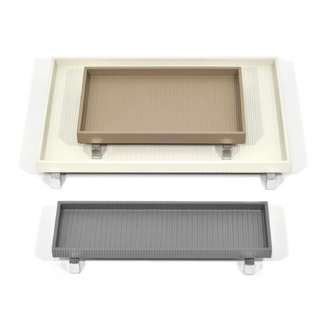   Metal Feet Leather Tray | Oroa.com