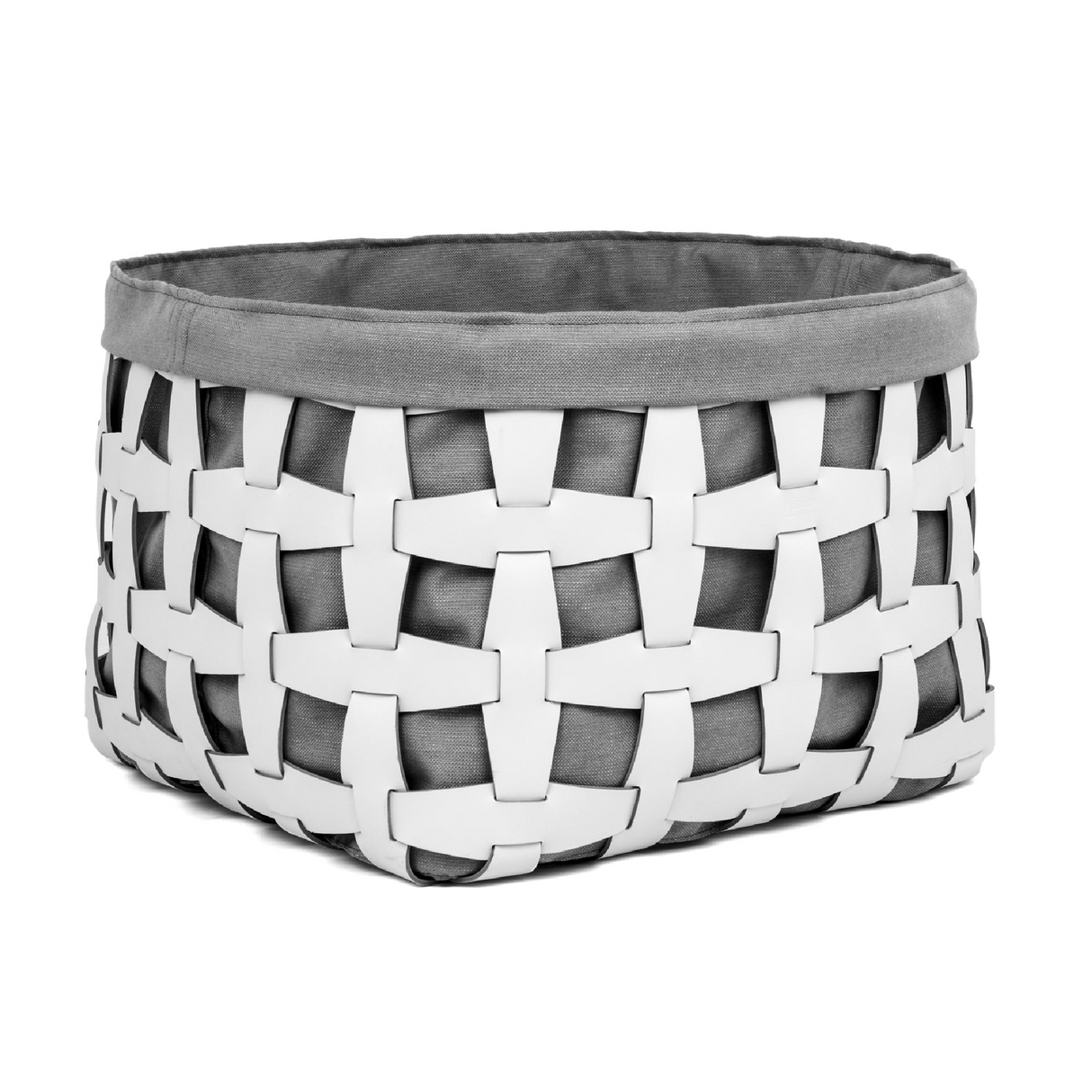   Handwoven Leather Basket L | Oroa.com