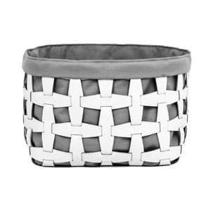   Handwoven Leather Basket L | Oroa.com