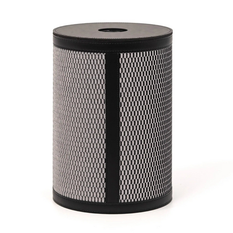   Cylindrical Leather Paper Bin | Oroa.com