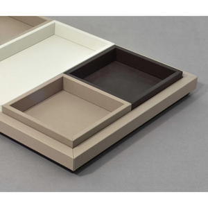  Leather Covered Serving Tray | Oroa.com
