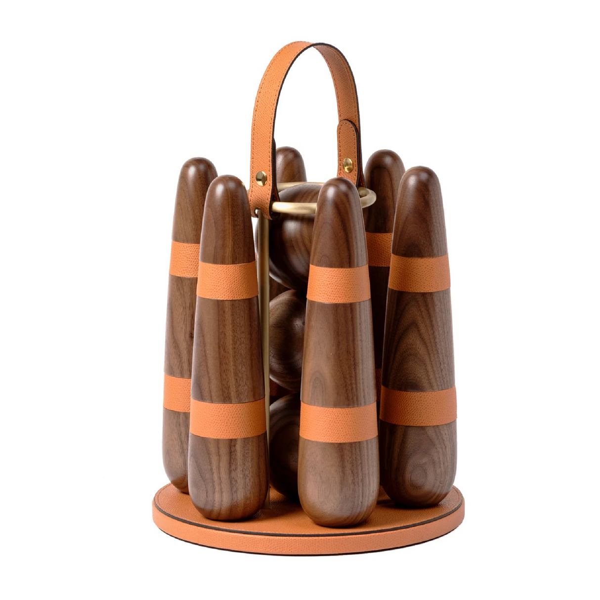  Walnut Wood Bowling Set | Oroa.com