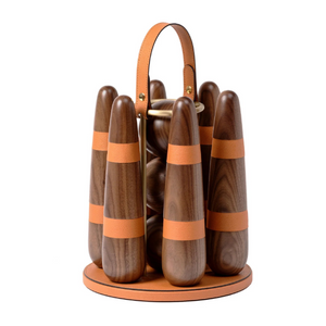   Walnut Wood Bowling Set | Oroa.com