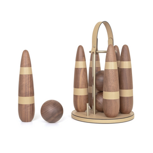   Walnut Wood Bowling Set | Oroa.com