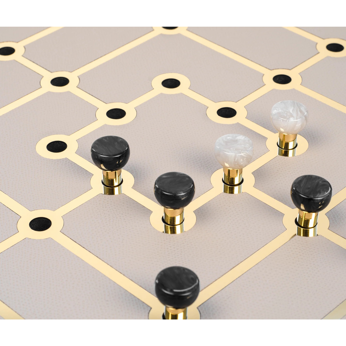   Gold Embellished Leather Game Set | Oroa.com