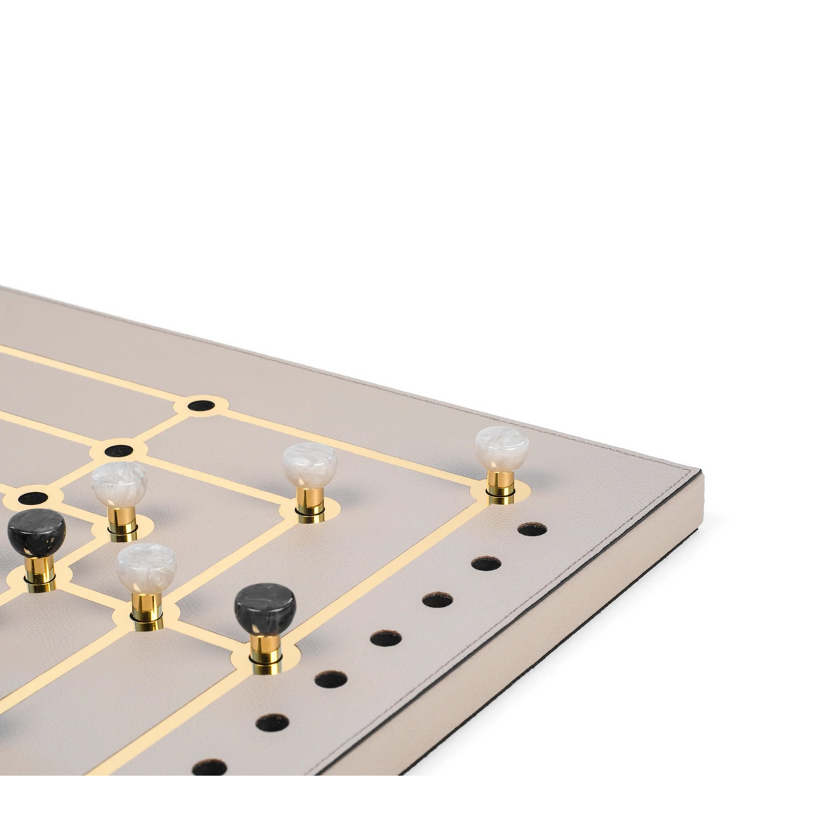   Gold Embellished Leather Game Set | Oroa.com