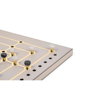   Gold Embellished Leather Game Set | Oroa.com