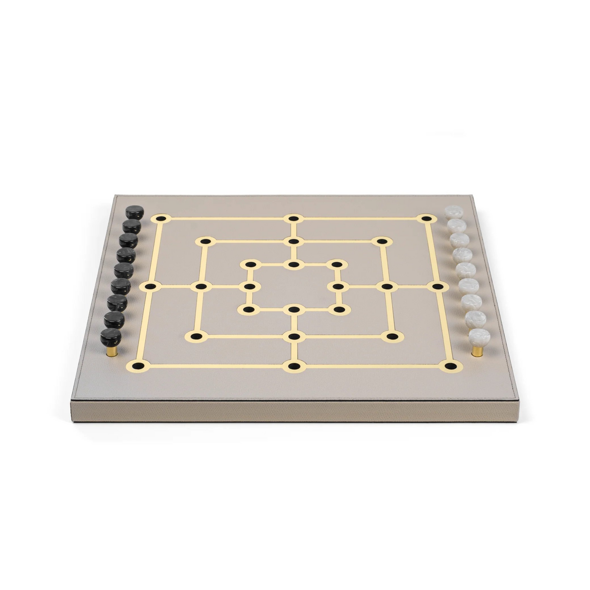   Gold Embellished Leather Game Set | Oroa.com