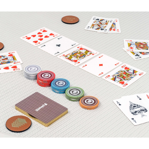   Calf Leather Poker Game Set | Oroa.com