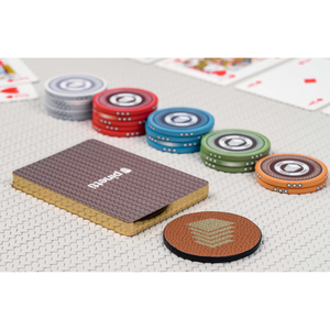   Calf Leather Poker Game Set | Oroa.com