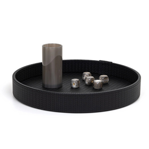   Round Leather Dice Game Set | Oroa.com