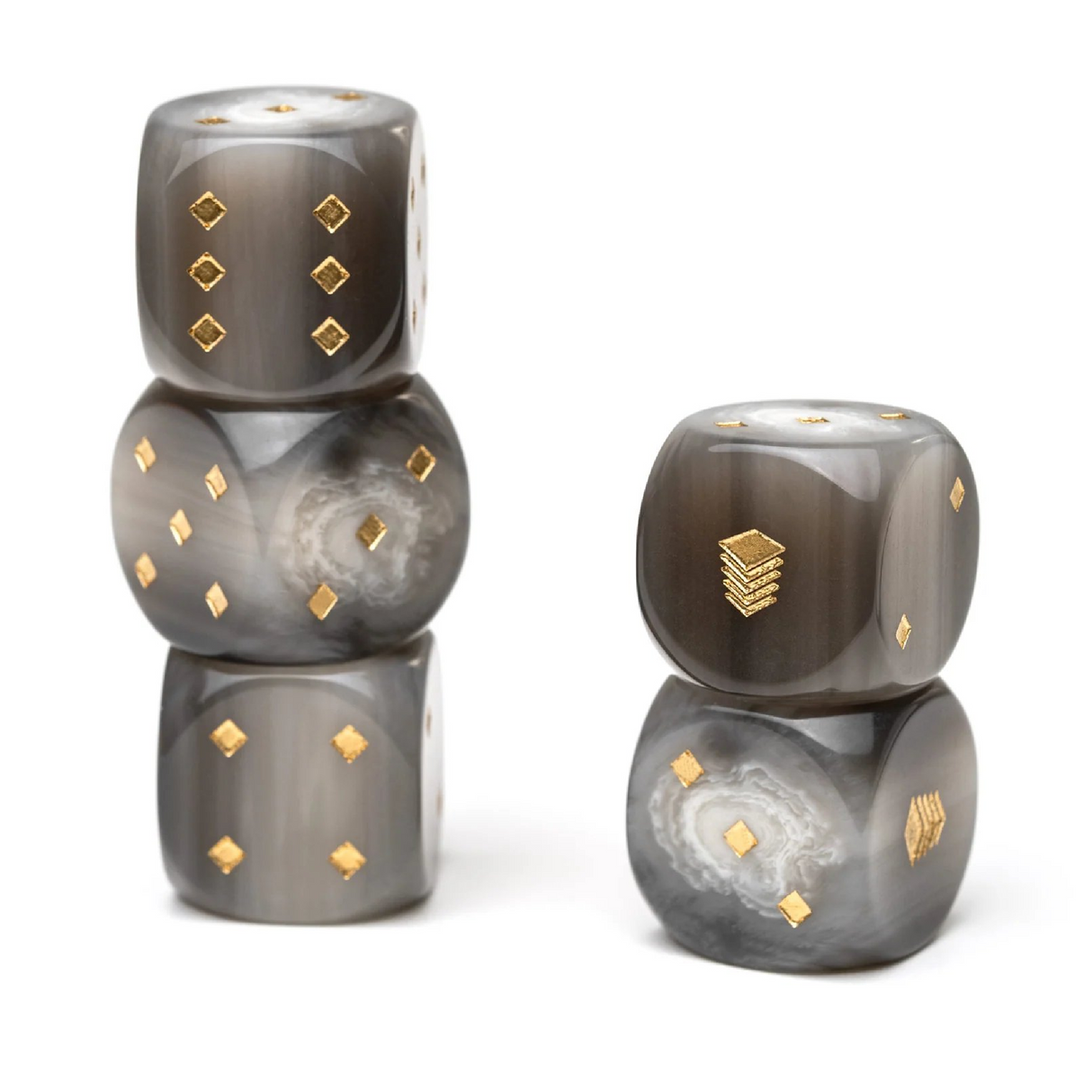   Round Leather Dice Game Set | Oroa.com