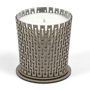   Leather Covered Glass Candle | Oroa.com