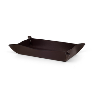   Raised Edges Leather Trinket Tray | Oroa.com