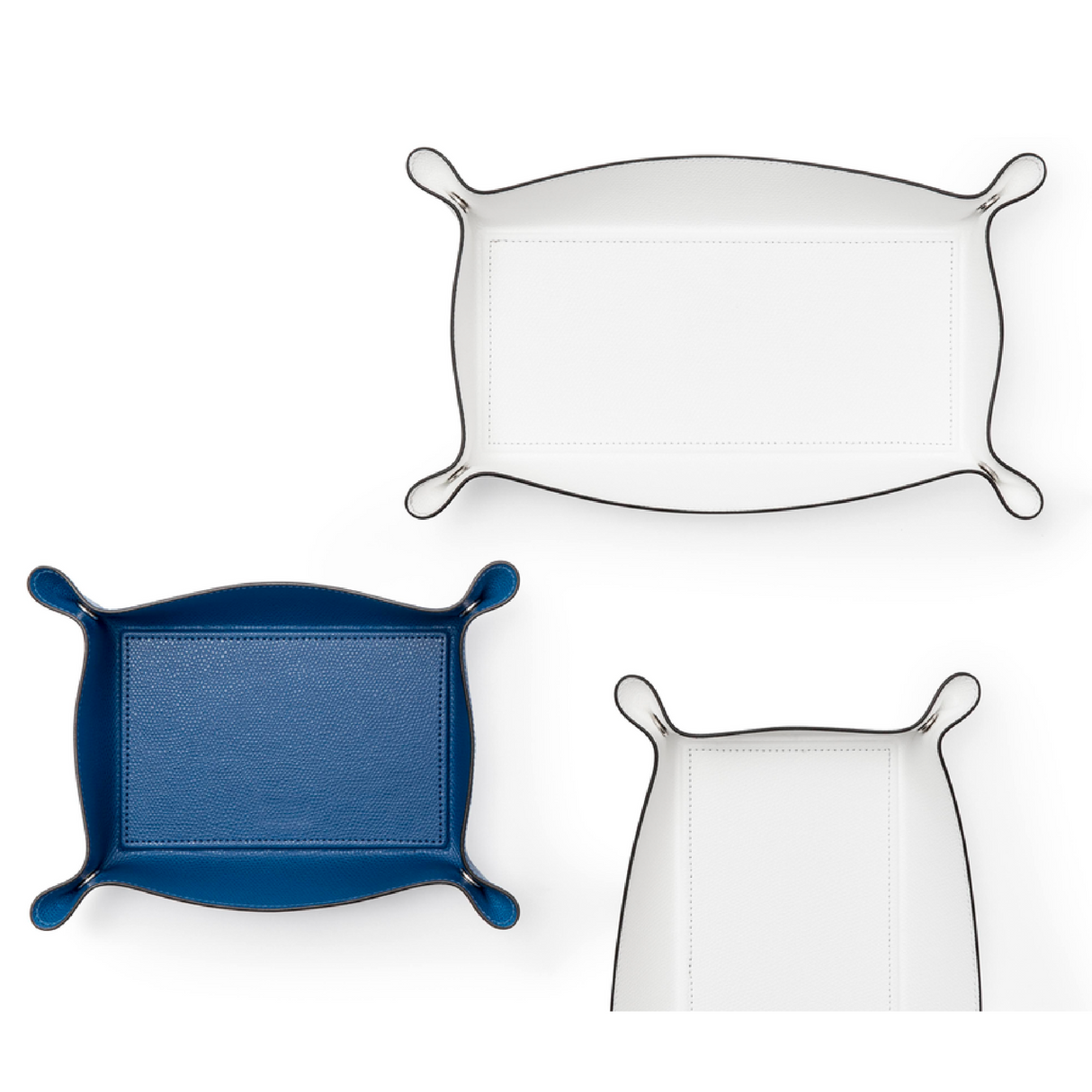   Raised Edges Leather Trinket Tray | Oroa.com