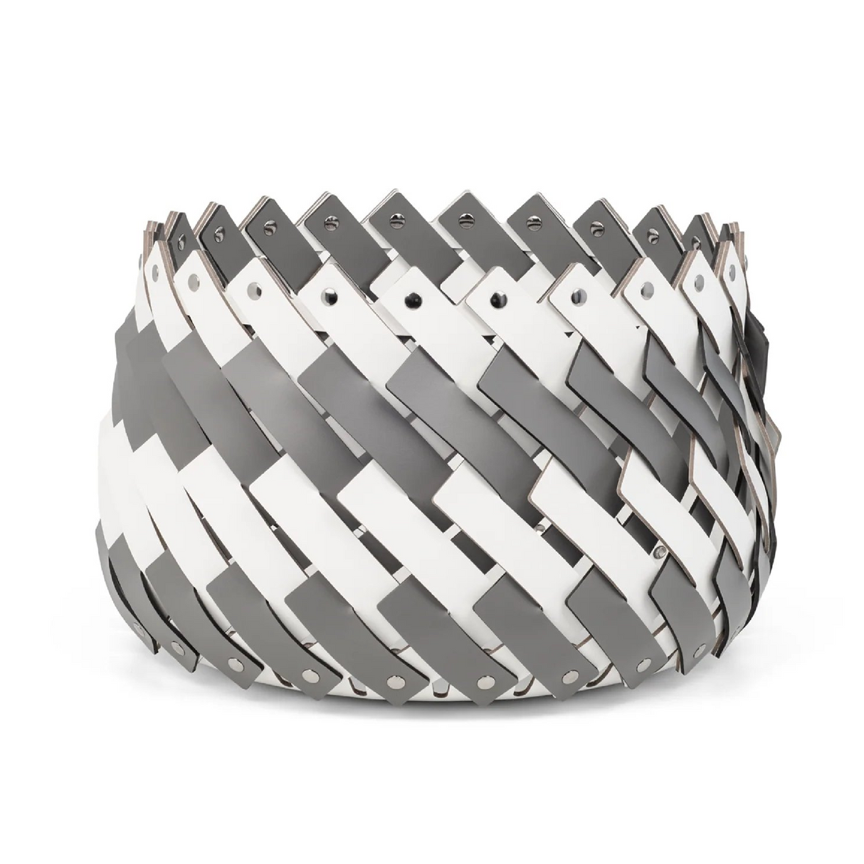  Bicolor Leather Basket | Oroa.com