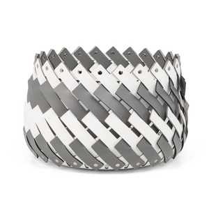   Bicolor Leather Basket | Oroa.com
