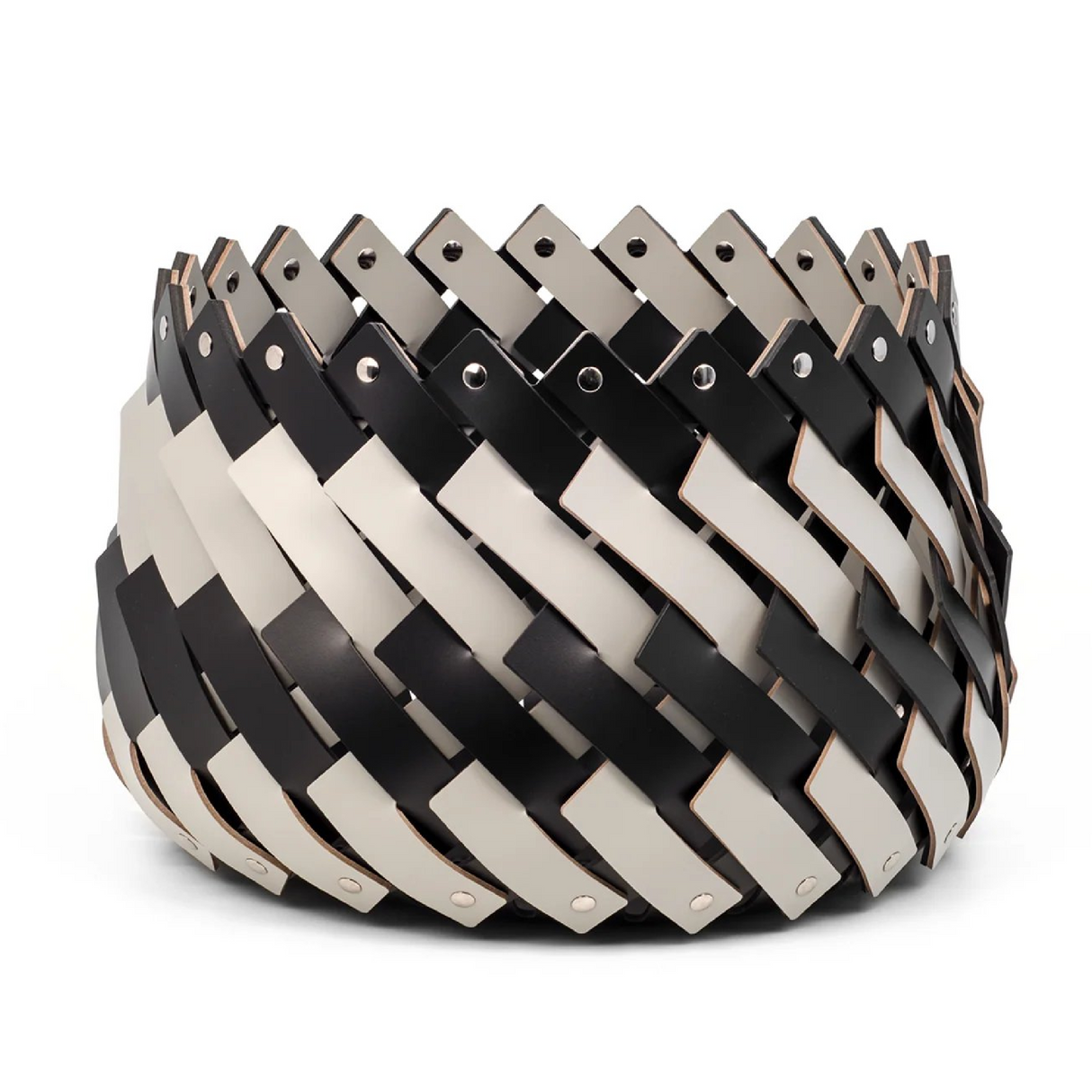   Bicolor Leather Basket | Oroa.com
