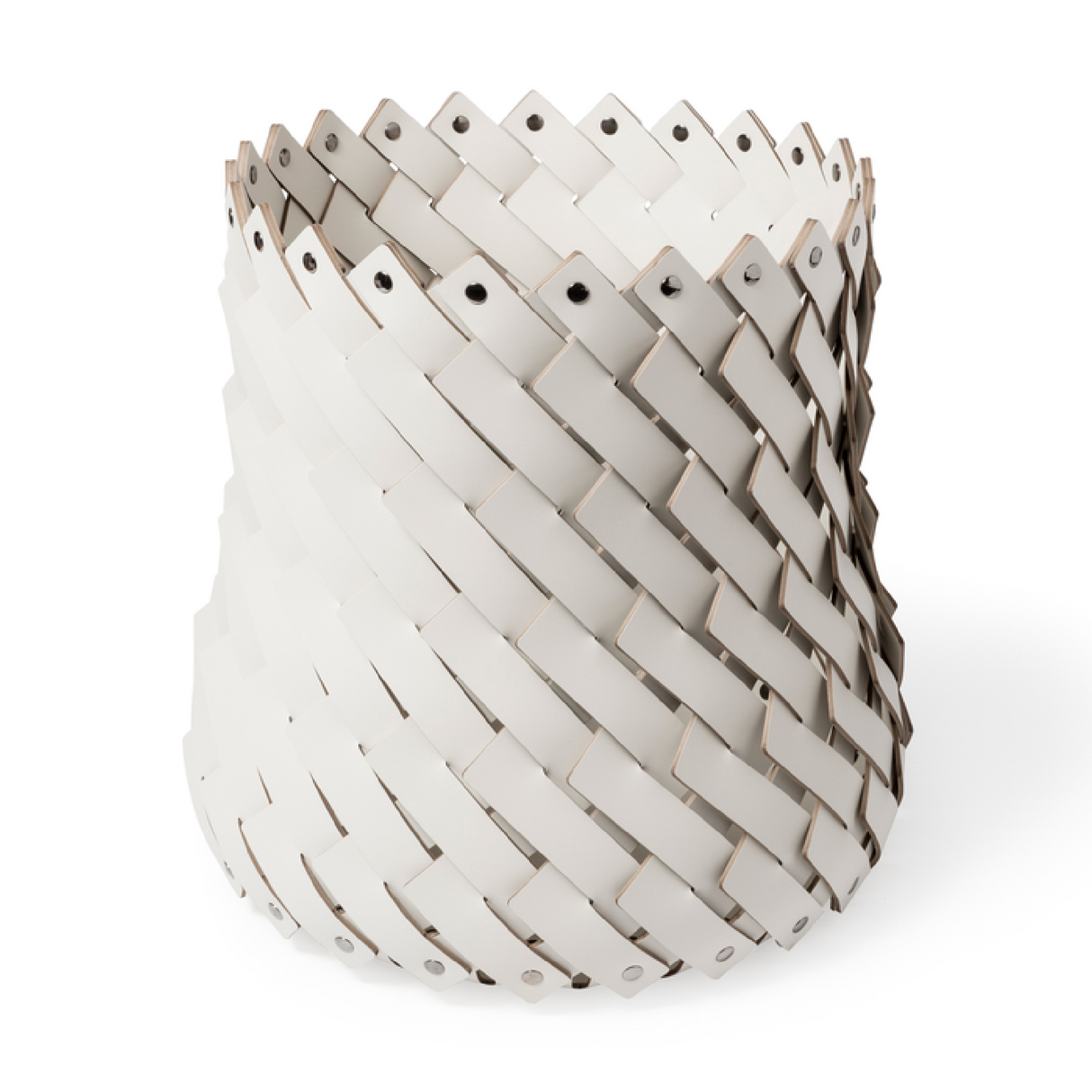   Handwoven Leather Strips Basket M | Oroa.com