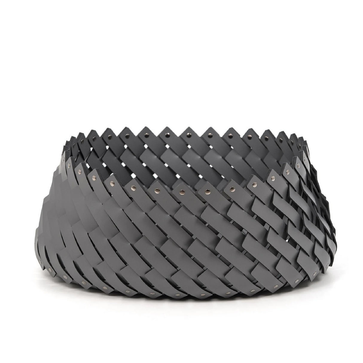   Leather Weave Oval Basket L | Oroa.com