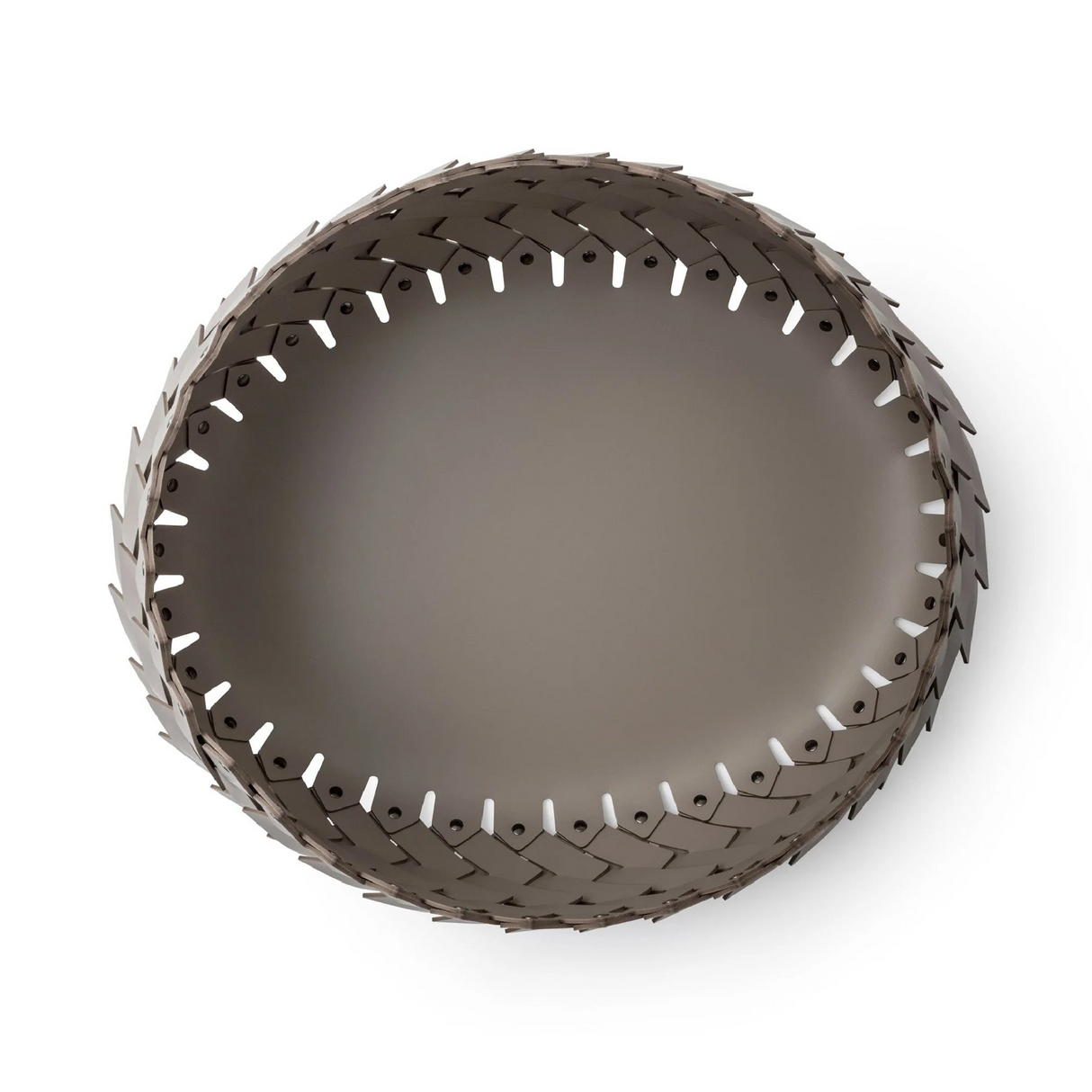   Leather Weave Oval Basket L | Oroa.com