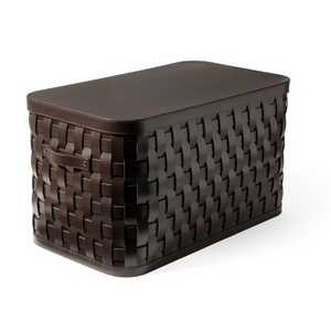   Tall Rectangular Leather Basket L | Oroa.com