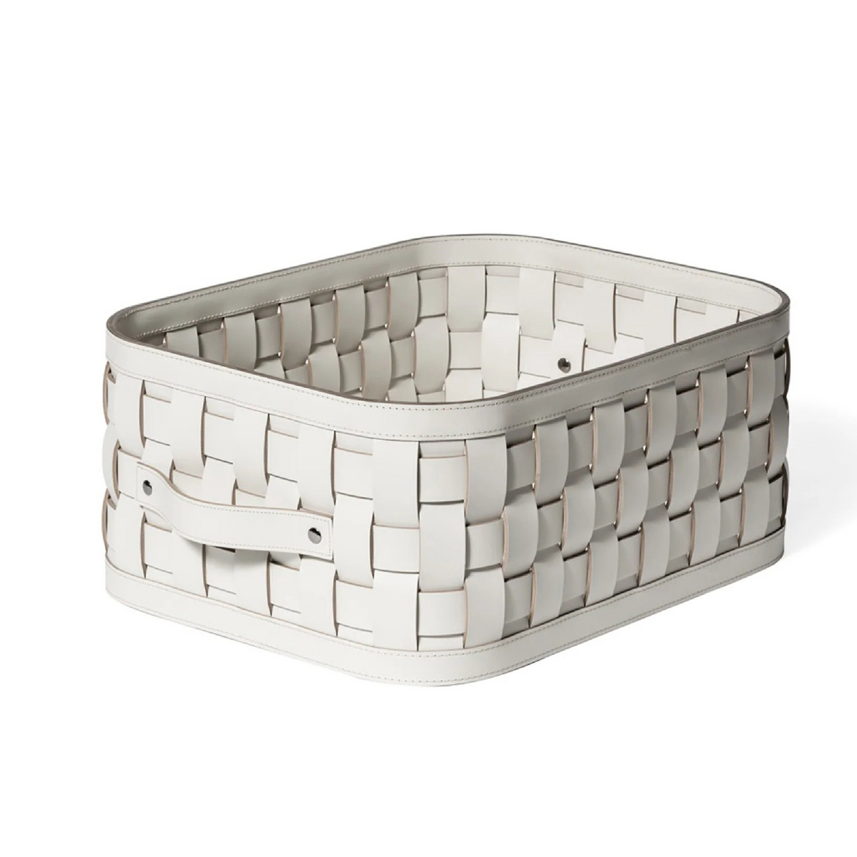   Rectangular Woven Leather Basket S | Oroa.com