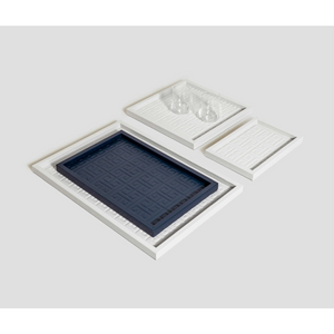   Embossed Leather Rectangular Tray | Oroa.com
