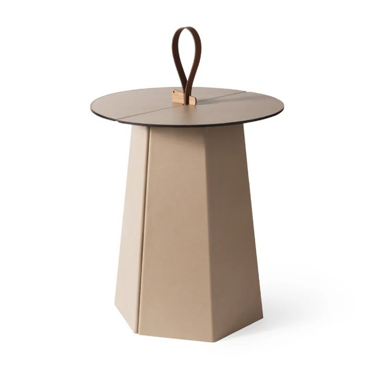   Hexagonal Leather Folding Table | Oroa.com