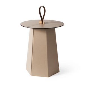   Hexagonal Leather Folding Table | Oroa.com