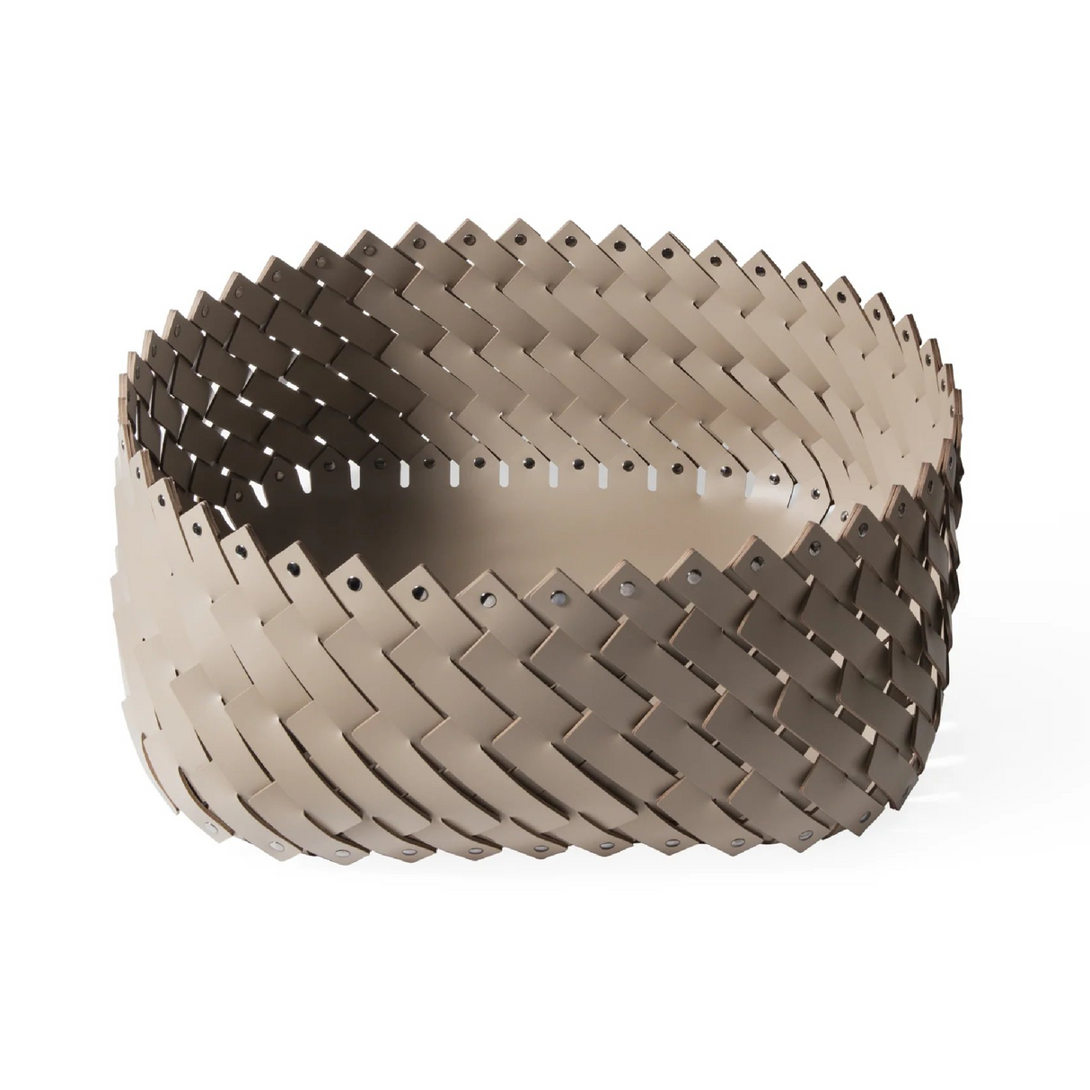   Woven Leather Strips Square Basket L | Oroa.com