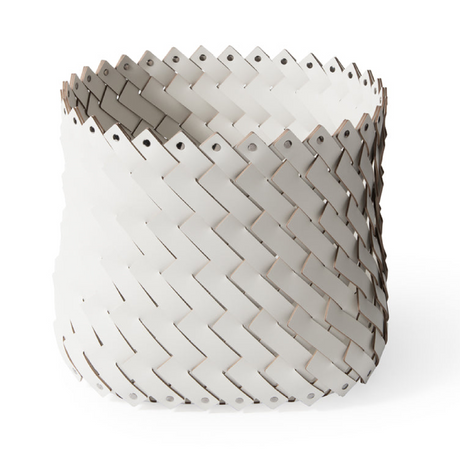   Handwoven Leather Square Basket | Oroa.com