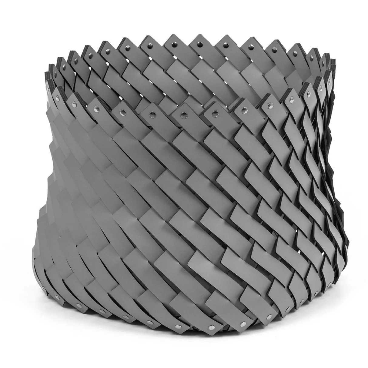   Leather Strips Square Basket | Oroa.com