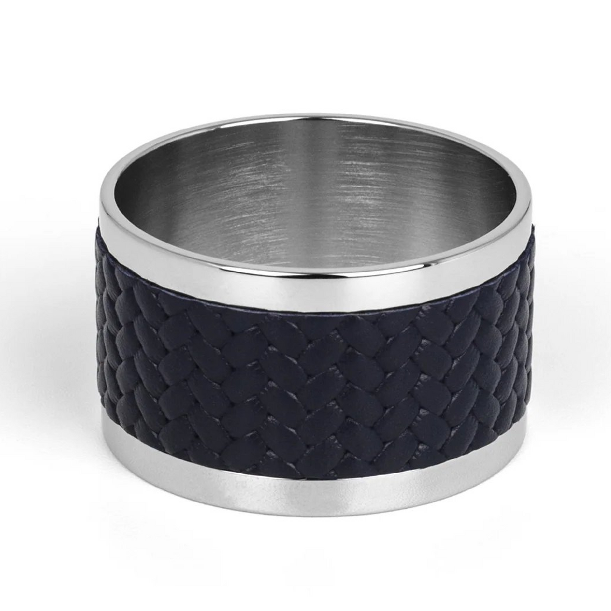   Leather Insert Metal Napkin Ring | Oroa.com