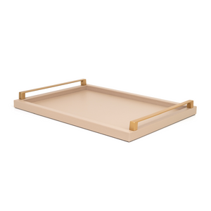   Leather Tray with Metal Handle | Oroa.com