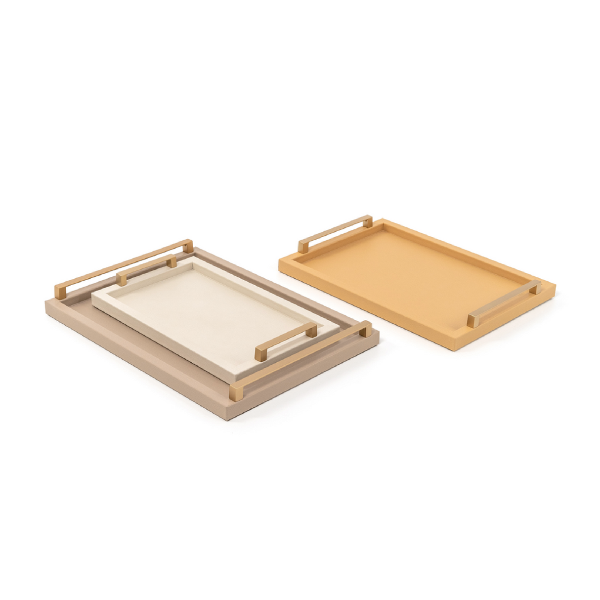   Leather Tray with Metal Handle | Oroa.com