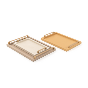   Leather Tray with Metal Handle | Oroa.com