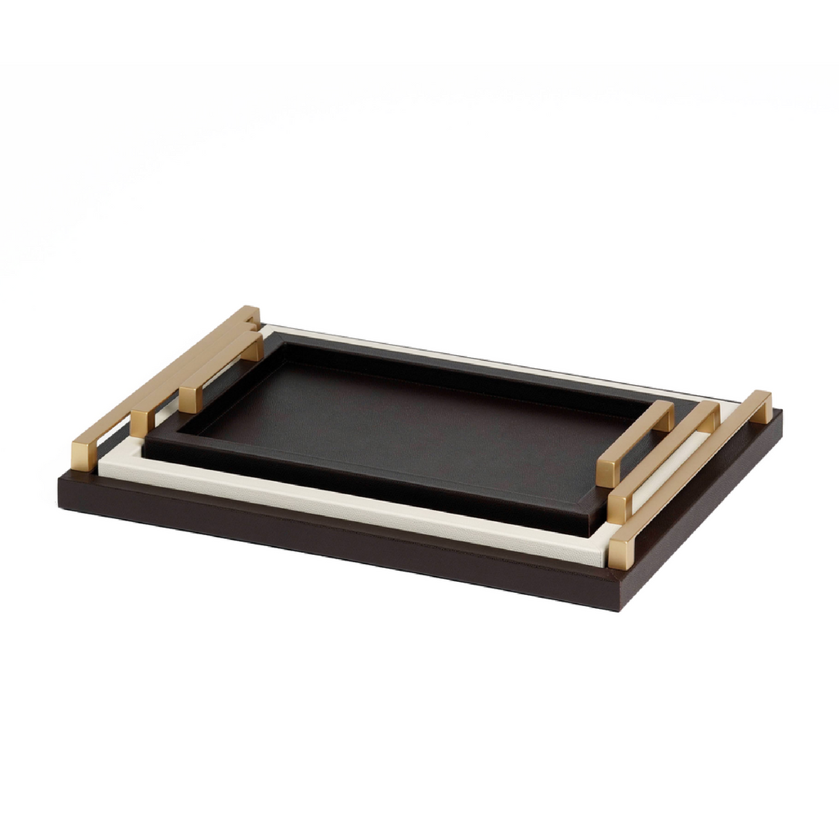   Leather Tray with Metal Handle | Oroa.com