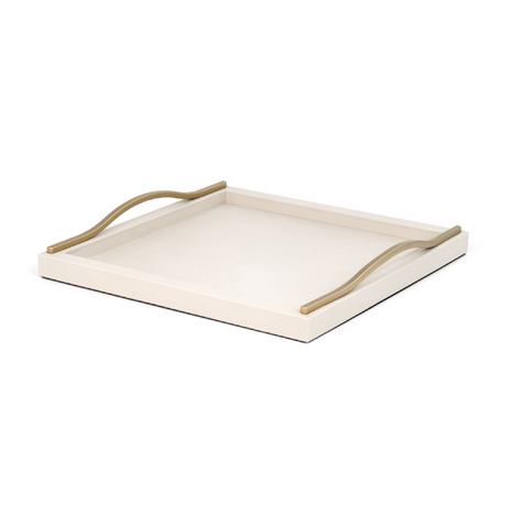   Wavy Handles Leather Tray | Oroa.com