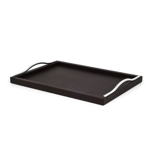   Wavy Handles Leather Tray | Oroa.com